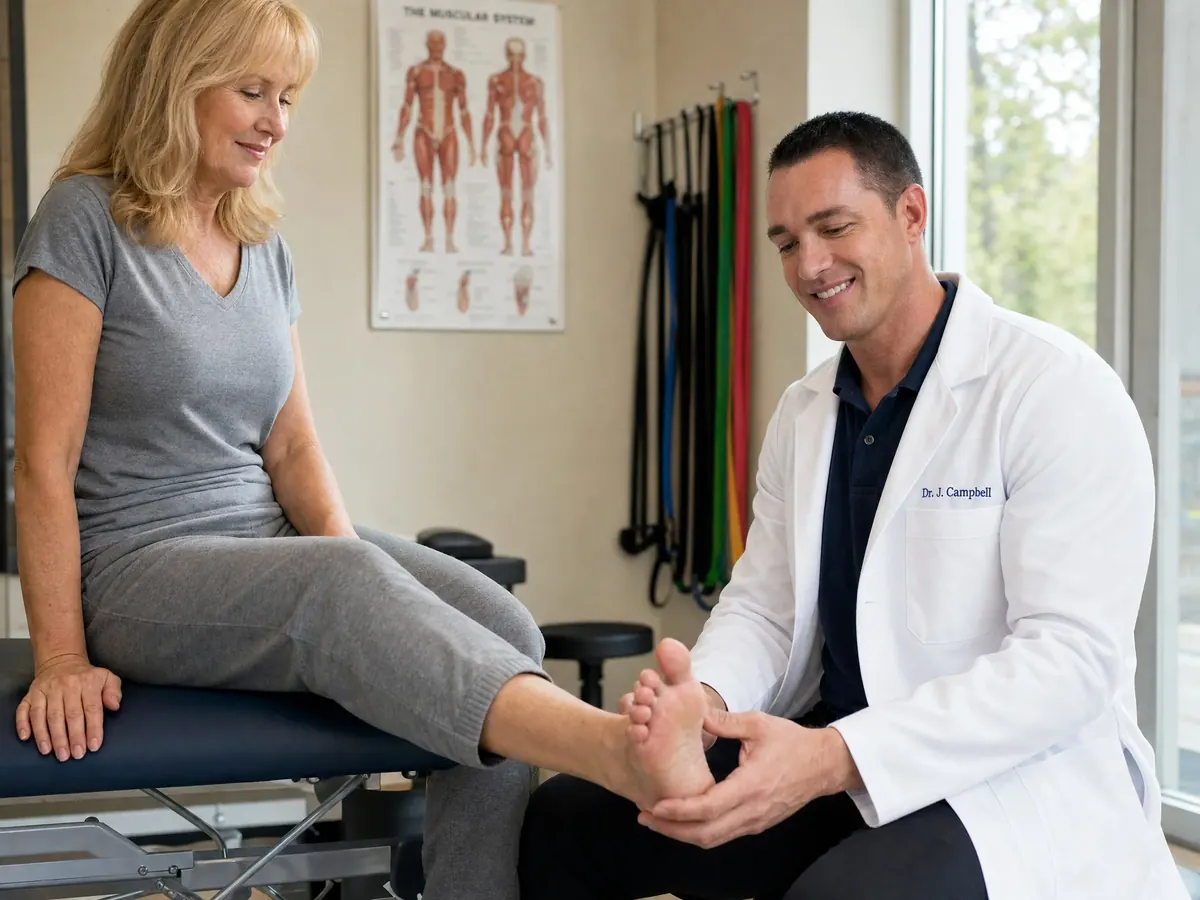 Podiatrist recommending Baro shoes for chronic foot conditions